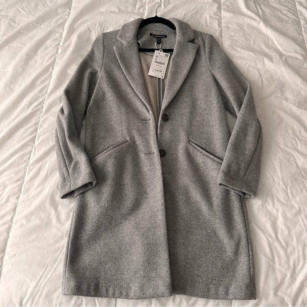 Zara Gray Outerwear Coat XS